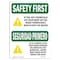 Signmission OSHA, 10" Height, 14" Width, Rigid Plastic, 14" W, 10" H, Landscape, OS-SF-P-1014-L-10896 OS-SF-P-1014-L-10896 - alternate 1